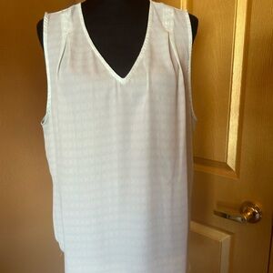 Banana Republic Sleeveless V-Neck light blue and white.
